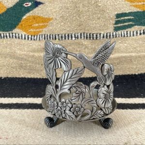 Pewter Hummingbird 3-Wick with 3 legs Candle Holder